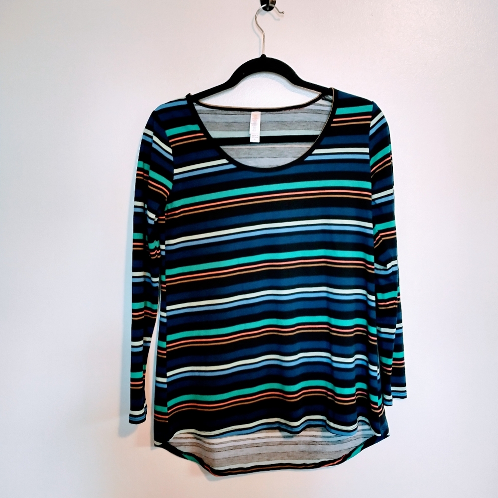 LulaRoe long sleeve striped top size xs